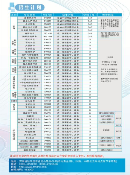 2022河南省駐馬店農(nóng)業(yè)學(xué)校招生簡(jiǎn)章 招生專業(yè)有哪些