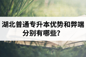 湖北普通專升本優(yōu)勢和弊端分別有哪些？