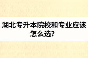 湖北專升本院校和專業(yè)應(yīng)該怎么選？公辦院校和民辦院校差別大嗎？