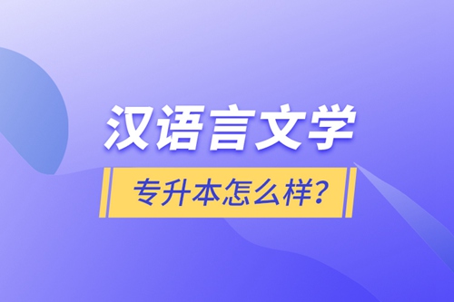 漢語(yǔ)言文學(xué)專升本怎么樣？